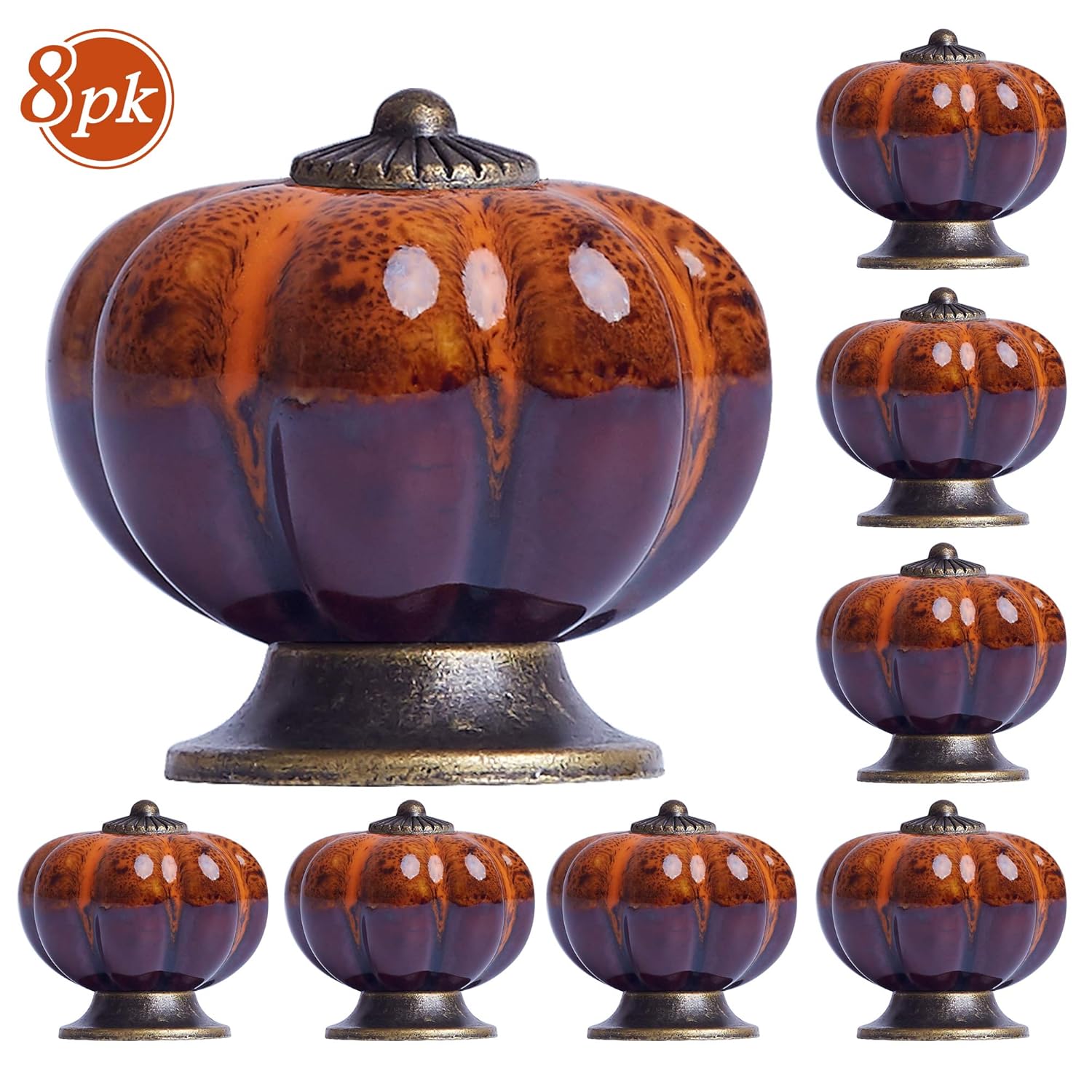 Knauf für Schrank, Möbelknopf Schublade, aus Keramik, 8 Stück blau