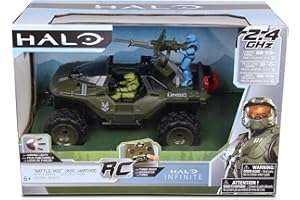 NKOK Halo Infinite RC: Battle Hog UNSC Warthog -W/Master Chief & Spartan, 2.4 GHz Radio Control w/Turbo Boost Vehicle