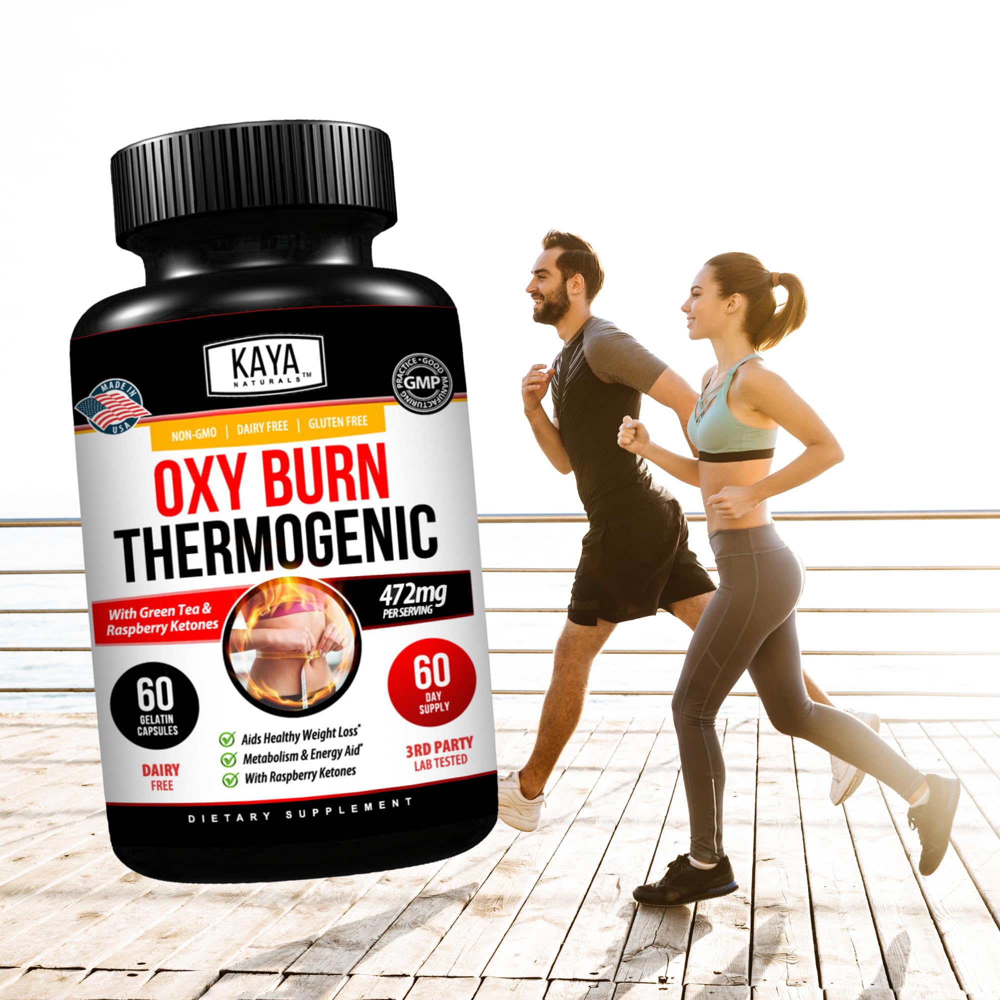 Kaya Naturals Supreme Fat Burner - Weight Loss Pills Women & Men - Appetite Suppressant Supplement - Powerful Thermogenic Diet Pills - Natural Energy Boost Oxy Burn 60 Count