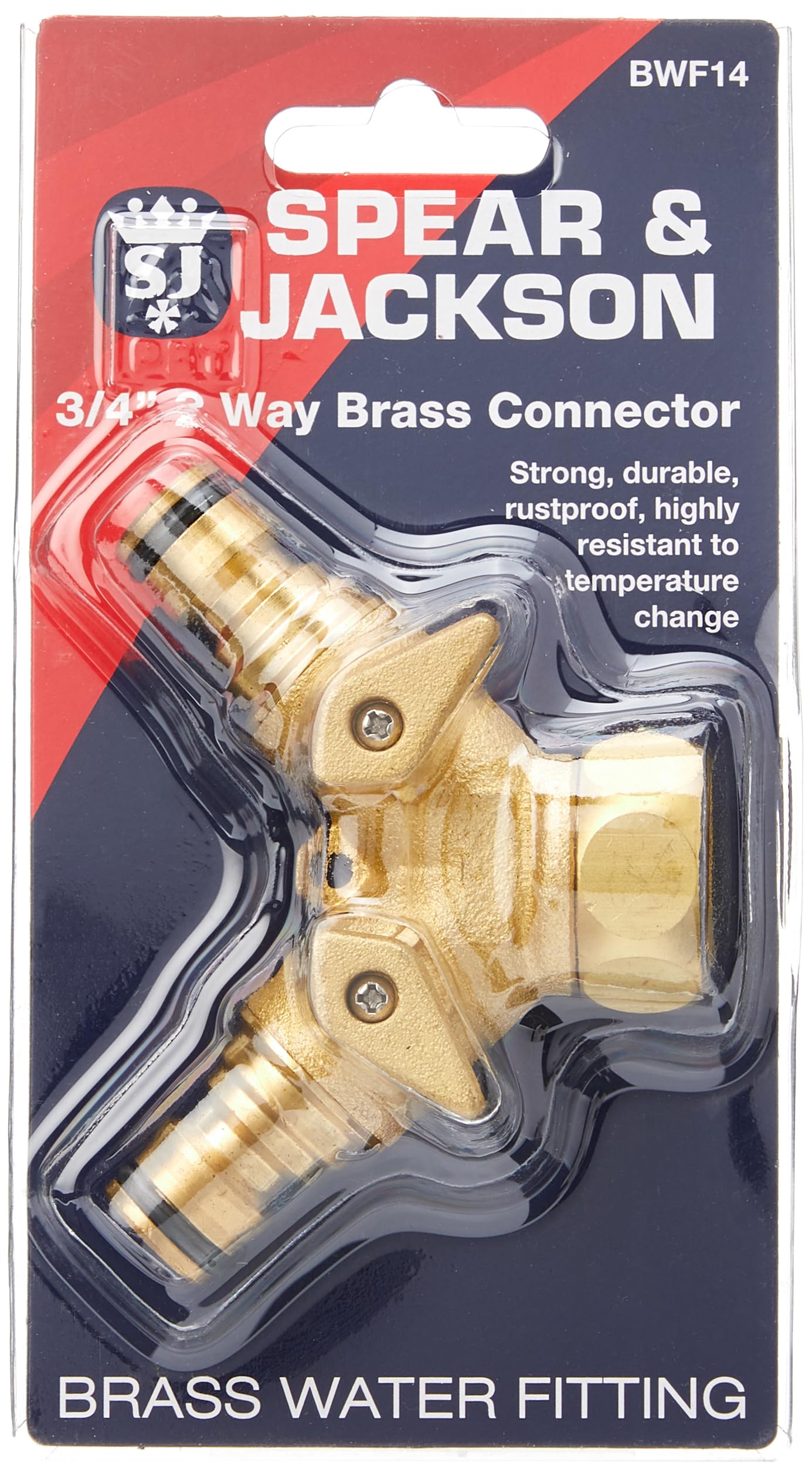 Spear & Jackson BWF14 3/4" 2 Way Brass Tap Connector