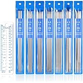 35pcs Double Pointed Knitting Needles Set?7 Sizes DPNS Knitting Pins 2 mm to 5 mm Sweater Socks Knitting Needles Kit Stainles