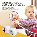 extension lead Pack of 2 Travel Adaptor EU to UK Plug Adapter White view 5
