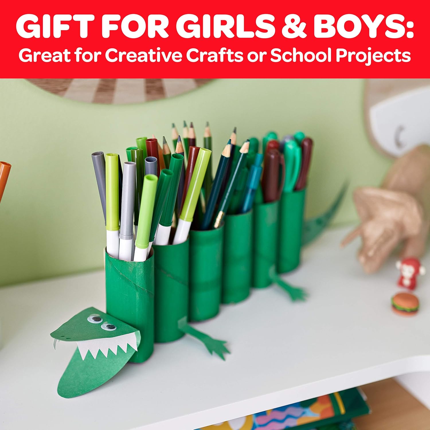 Crayola Ultimate Art Case With Easel, 85 Pieces, Gift For Kids Multicolor, 12 1/4" x 15 3/4" x 2 1/4": Toys & Games