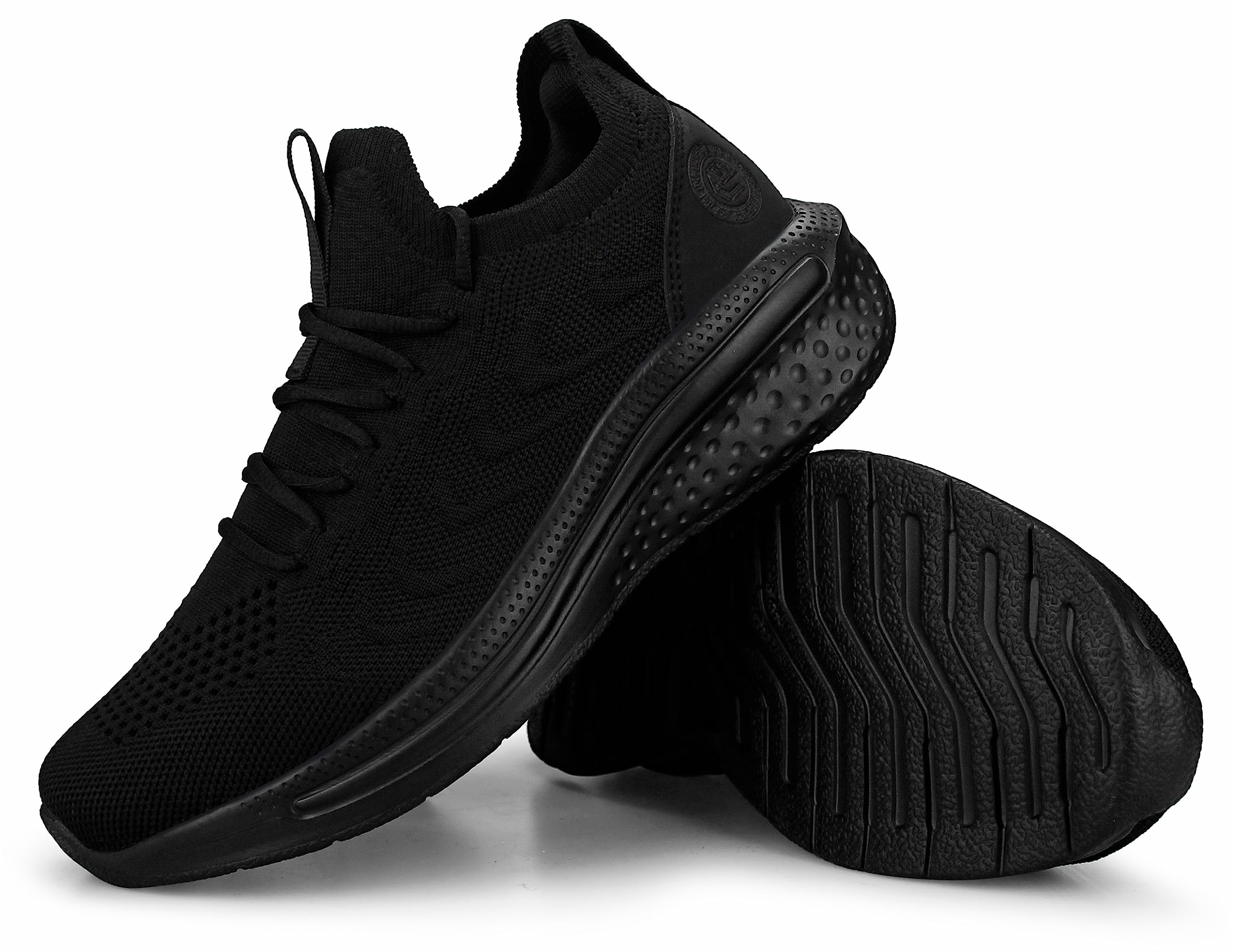 Giniros Laufschuhe Damen Sportschuhe Turnschuhe Running Tennis Walkingschuhe Straßenlaufschuhe Sneaker Fitness Jogging Leichte Atmungsaktiv rutschfeste Schuhe Freizeitschuhe Outdoor Gym Schwarz 39EU 6