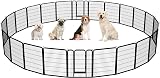 Yaheetech 24-Panel Heavy-Duty Dog Playpen 100cm Height for Indoor Outdoor