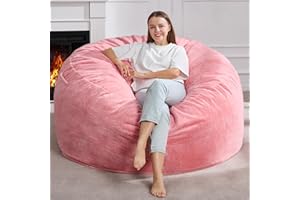 Bean Bag Chairs for Adults Beanbag Chair with Plush Faux Fur Cover Large Bean Bag Chair Big Bean Bag Chair for Living Room Be