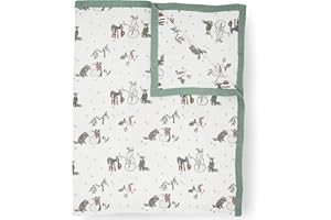 Little Unicorn Premium Quilted Throw | Super Soft, Multi-Layered Muslin XL Blanket| Great for Kids & Families (Snow Day)