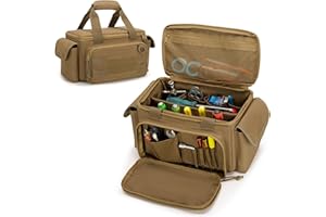 Rexmica Small Tool Bag with Anti-friction and Thick Padded Bottom, Tool Storage Organizer for Men, Tactical Range Multi-funct