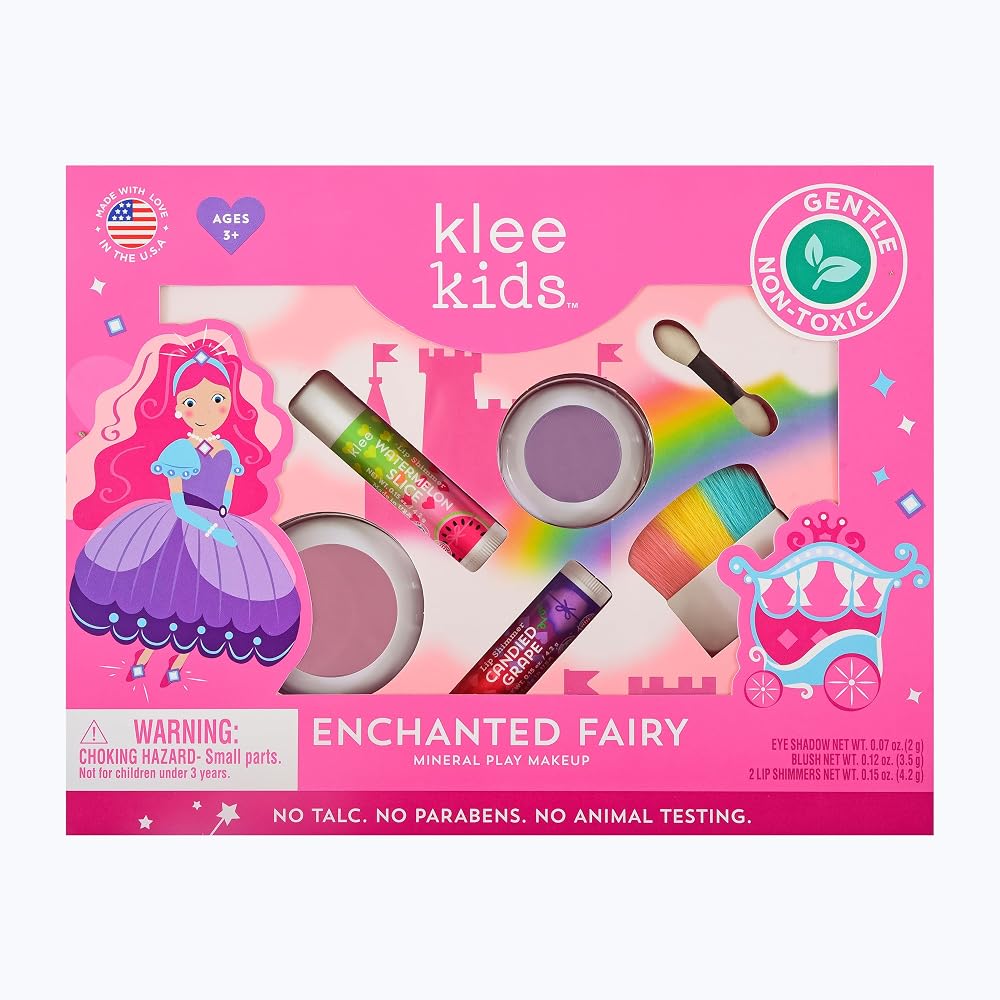 Luna Star Klee Kids Makeup Kit. Gentle and Non-Toxic. Kid-Friendly. Made in USA. (Enchanted Fairy)