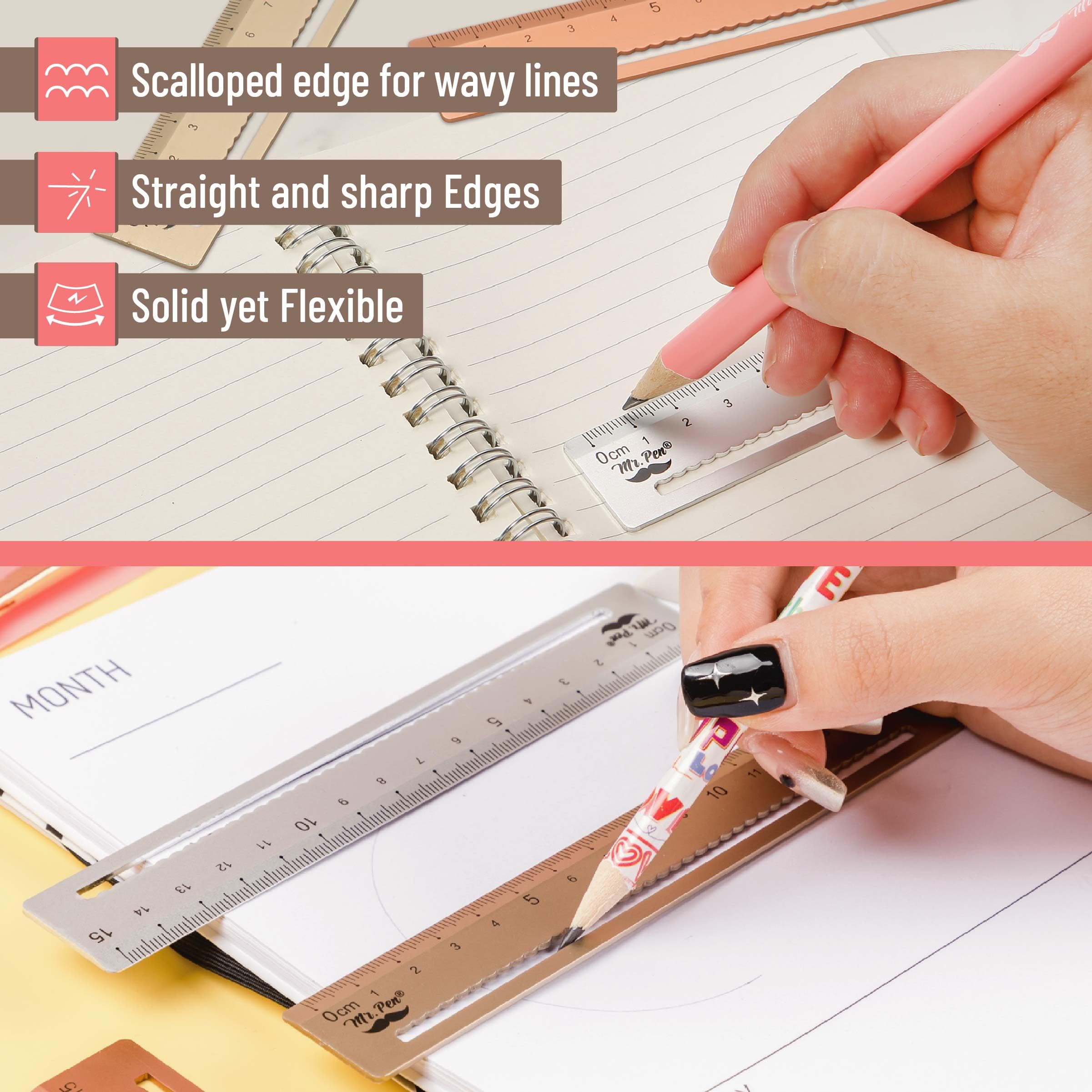 Mua Mr. Pen- Steel Rulers, 3 pcs, 15cm, Silver, Gold, Rose Gold ...