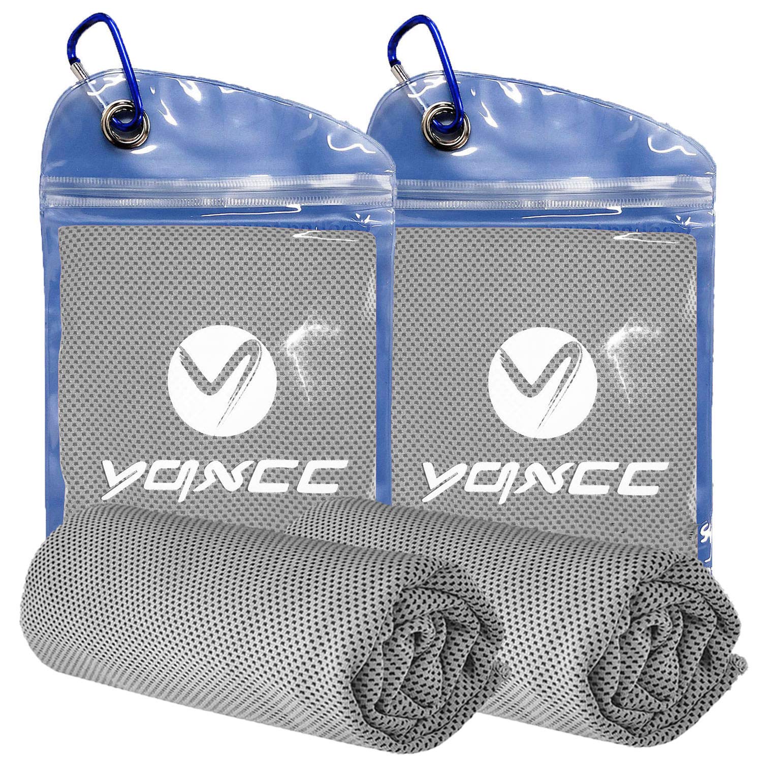 YQXCC 2 Pack Cooling Towels | 120x30 cm | Cold Cool for Neck | Microfibre Soft Breathable Chilly | for Sports Yoga, Golf, Gym, Camping, Running, Workout & More Activities