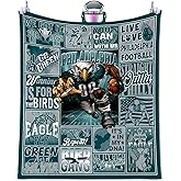 Football Blanket Gifts for Men 50" X 60", City Football Lovers Fan Gifts Merch Gear Suff Sports Fan Throw Blankets for Sofa Bed Bedroom Living Room Midnight Green