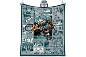GENERIC Football Blanket Gifts for Men 50" X 60", City Football Lovers Fan Gifts Gear Merch Sports Fan Throw Blankets for Sofa Bed Bedroom Living Room Midnight Green