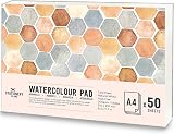 Stationery Island Watercolour Paper A4 Pad 300gsm 50 Sheets Natural White