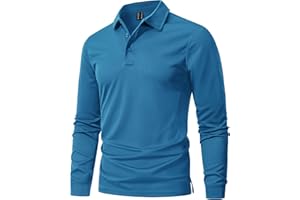 MAGNIVIT Men's Polo Shirts Long Sleeve Quick Dry Performance Shirt Military Tactical Army Combat Polo Shirts