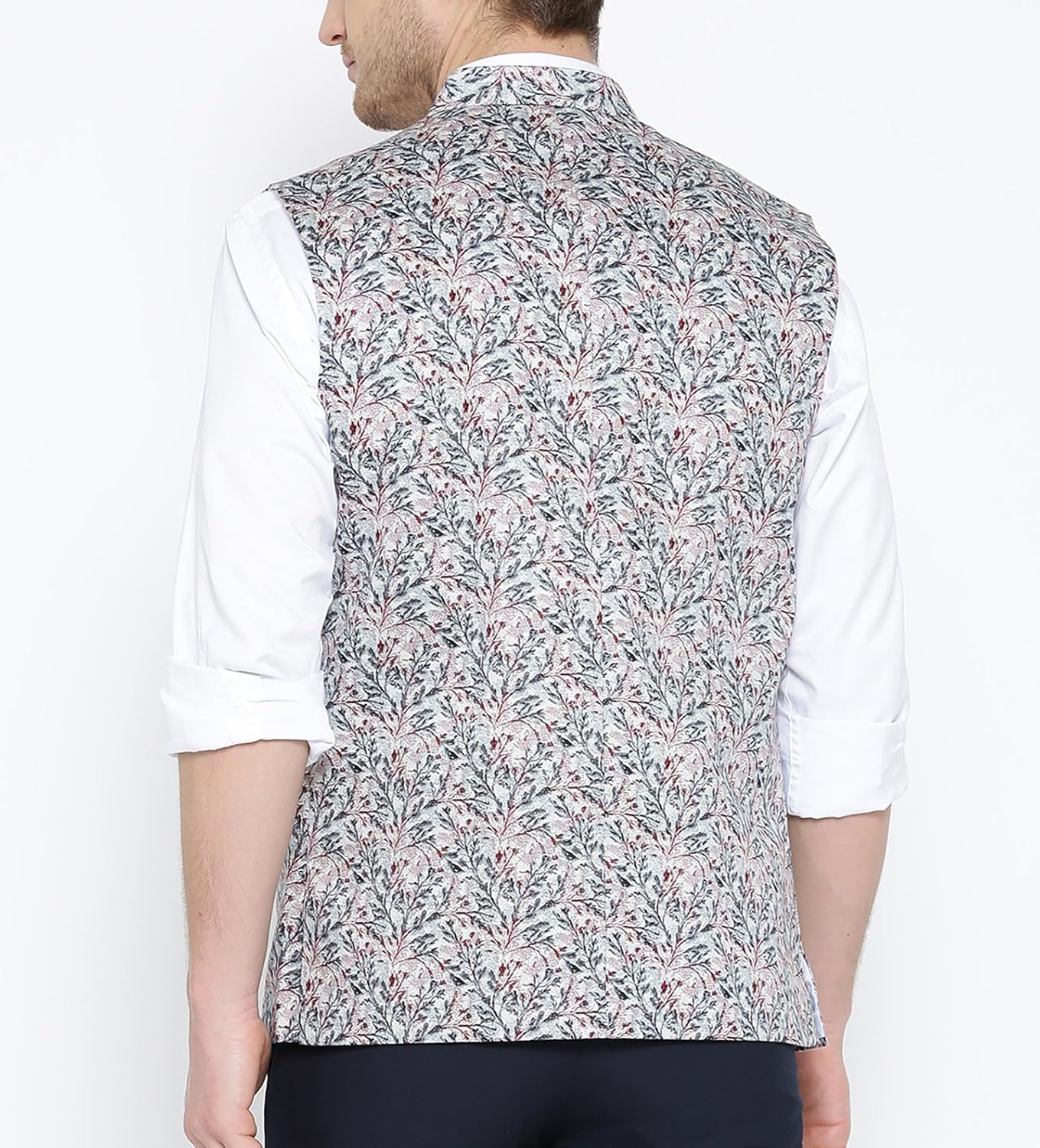 shaftesbury london men's cotton nehru jacket