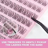 Sixstarhair False Eyelashes Cluster Lashes Clear Band 8-16mm 120pcs view 6