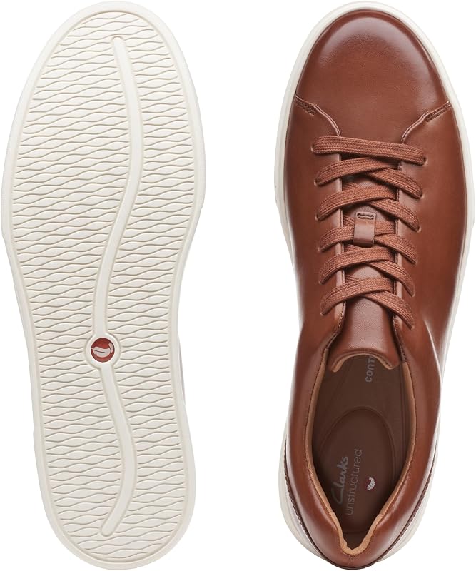 Clarks un costa lace, tênis masculino, british tan lea, 43 eu