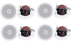 8) Pyle PDIC60 6.5" 250W 2 Way Round In Wall/Ceiling Home Speakers System Audio