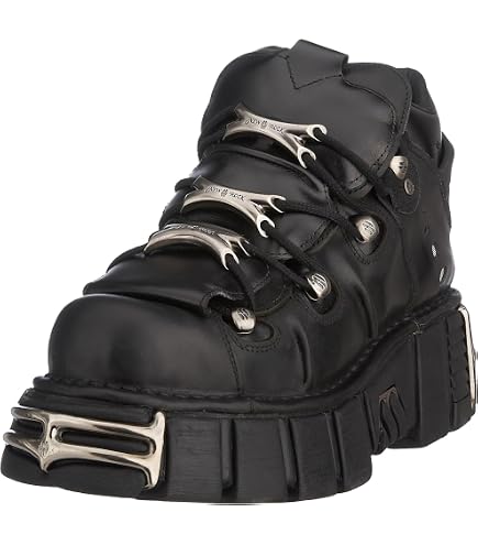 Amazon.com: New Rock Newrock 106 S1 Unisex Metallic Black Classic