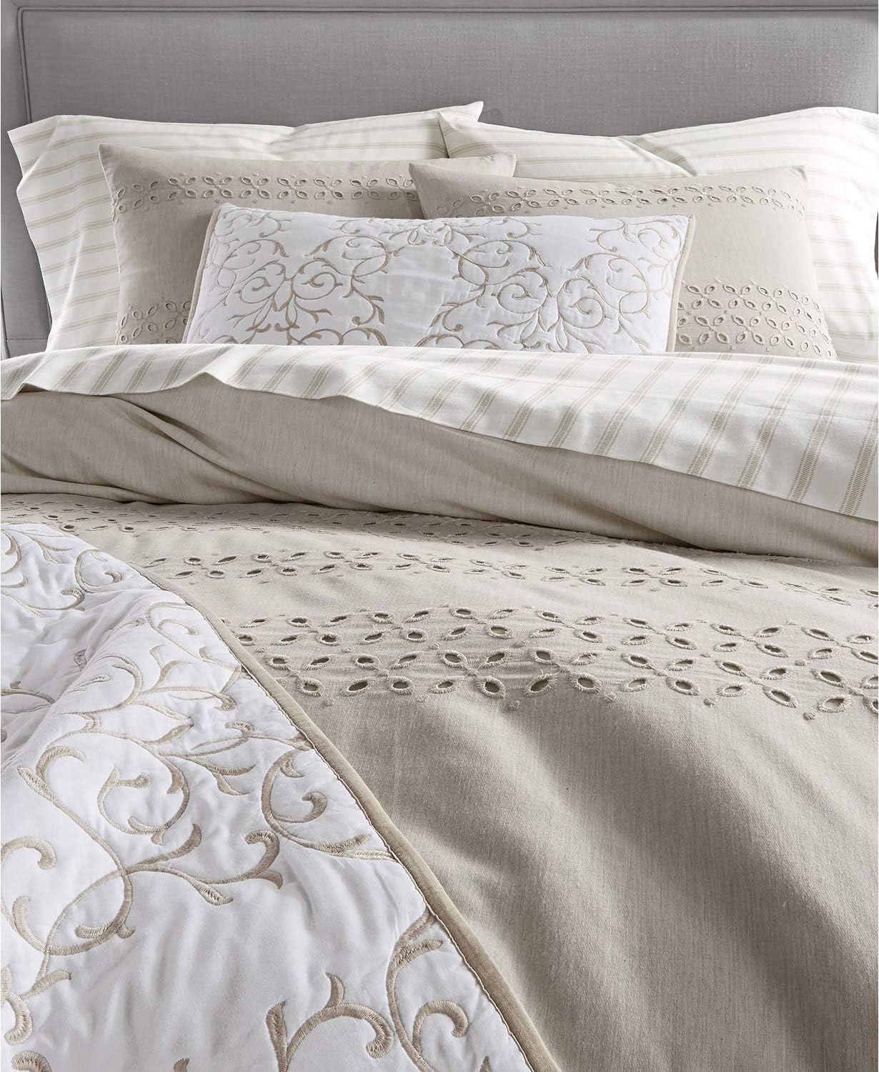 macy s martha stewart bedding on Comforter Sets Queen Martha Stewart Collection 6 Piece Pristina Comforter Set Home Kitchen