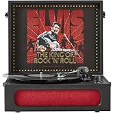 Arkrocket x Elvis Bluetooth Protable Record Player 3-Speed Bluetooth Input and Output Turntable Built-in Speakers with Magnetic Cartridge Auto Off - Elvis Presley '68