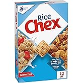 Rice Chex Cereal, Gluten Free,Chex Mix Ingredient, 12 oz | 17g Whole Grain per Serving, Good Source of 12 Vitamins &amp; Minerals, No High Fructose Corn Syrup
