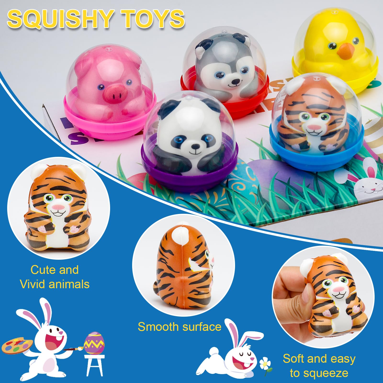 30 Packs Party Favors Slow Rising Stress Relief Squishies for Kids, Birthday Goodie Bag Stuffers Treasure Box Toys, Kids Classroom Prizes,Claw Machine Toys,Mini Animal Toys
