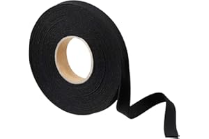 Jetec 1/2 Inch Double Fold Bias Tape Bias Binding Wide Fold Cotton Tape for Sewing Seaming Hemming Piping Quilting Projects(10 Yards,Black)