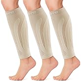 CAMBIVO 3-Pair Calf Compression Sleeves for Men & Women – Footless Socks for Shin Splints & Leg Pain Relief, 1 Pair Available