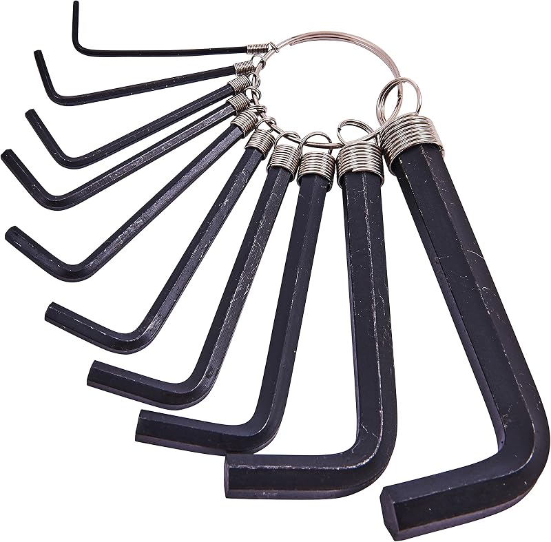 Amtech I8750C Hex Key Set 10 Assorted Anti-Rust mm Sizes on Keyring