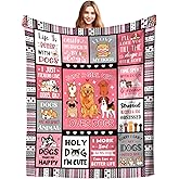 Dog Blanket Gifts for Girls Women Dogs Gifts for Dog Lovers Soft Cozy Dogs Flannel Throw Blanket for Kids Adults 50"X40"