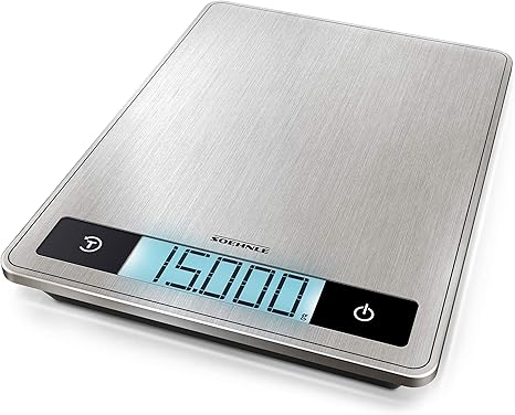 Soehnle Page Electronic Professional Digital Household Kitchen Scales Silver Weight Up To 15 Kg With 1 G Accuracy Scales With Patented Sensor Touch Function Incl Batteries Amazon De Home Kitchen