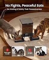 oneisall 5L Automatic Cat Feeder with App Control 5G/2.4G WiFi for 2 Cats view 5