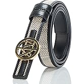 Armani Exchange Women's Rattan Circle Plate Belt, Black, 38