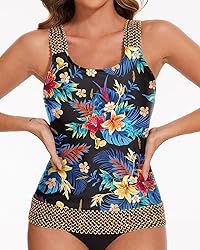Aqua Eve Tankini Tops for Women Swimwear Top Only