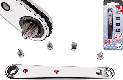 Bgs 115 Cliquet A Embout Special Ultra Mince 6 3 Mm 1 4 Avec 4 Embouts Speciaux Amazon Fr Bricolage