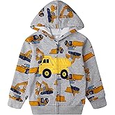 NUBEEHOHO Toddler Zip Up Hoodie Sweatshirt Fall Clothes Boys Jacket With Hood 2-7 Years