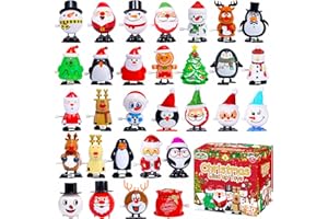 Max Fun 30pcs Christmas Wind Up Toys Stocking Stuffers for Kids Christmas Party Favors Bulk Christmas Goody Bag Filler