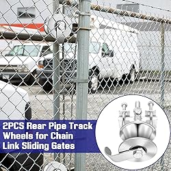 MorningRo 2 Pack Sliding Gate Rollers Rear Pipe