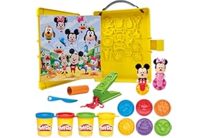 Play-Doh Disney Junior Mickey Mouse Clubhouse Shape a Story Ensemble de jeu de rangement et de voyage, jouets préscolaires po