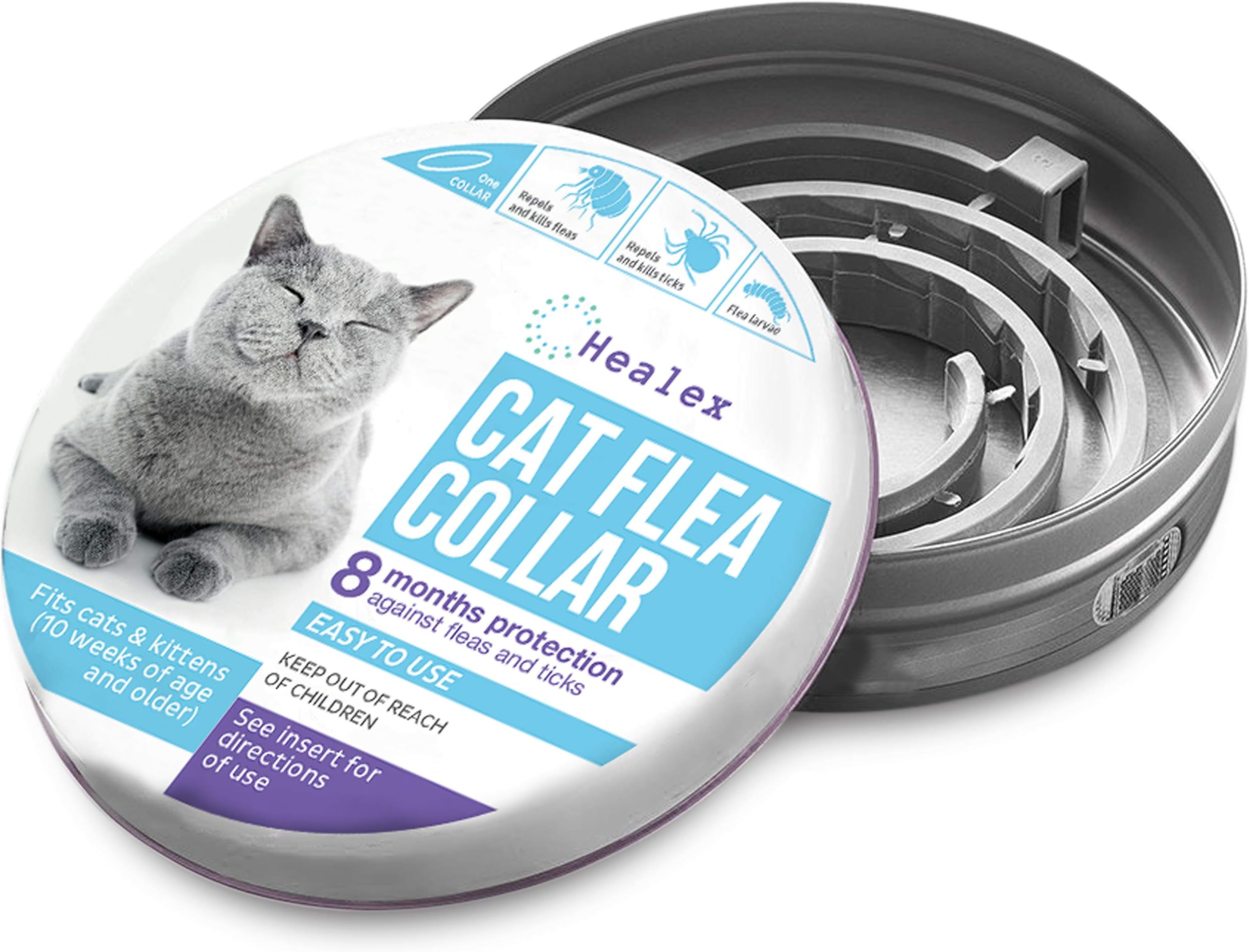 Healex Cat Flea Collar for Flea and Tick Treatment and Prevention 100