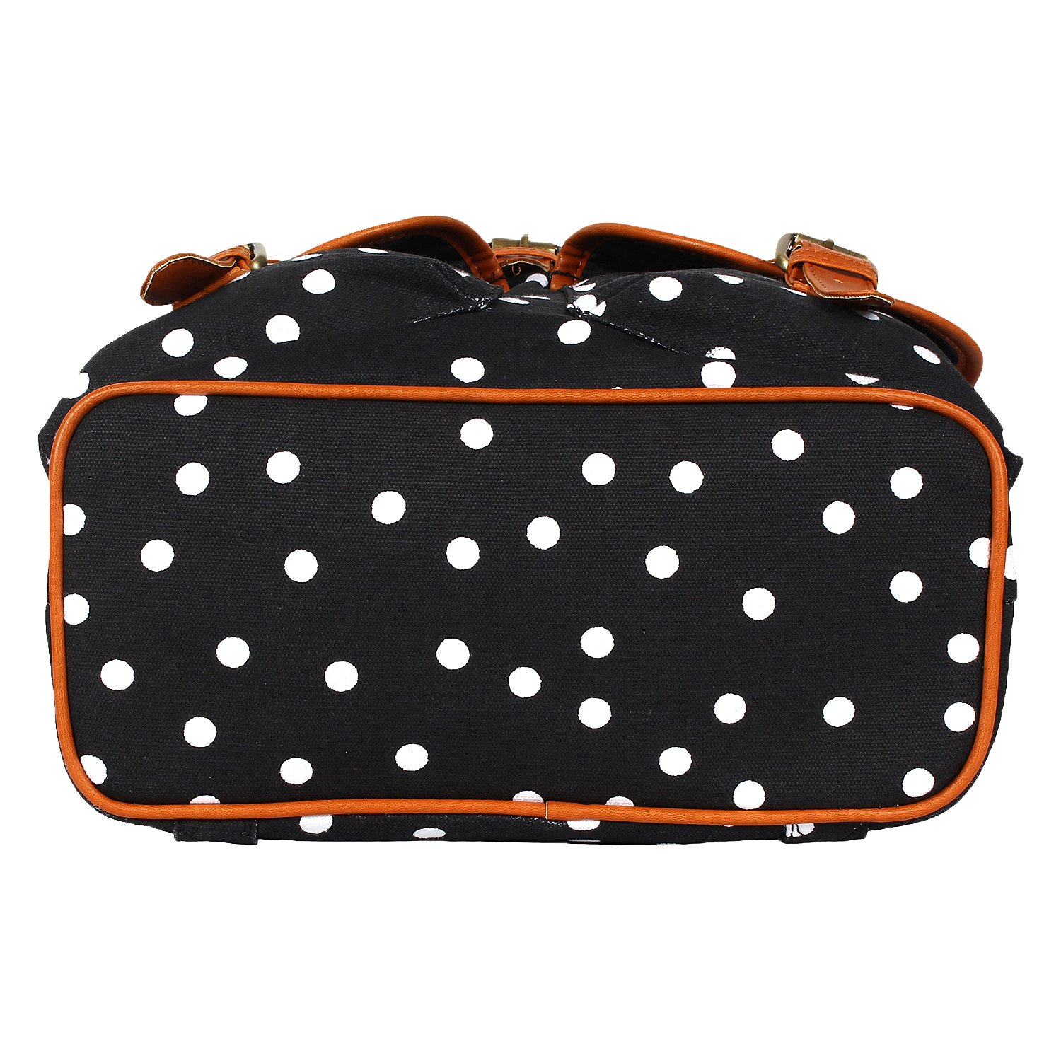 lychee bags canvas/pu debbie backpack for girls (black)