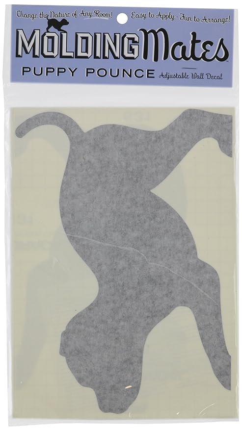 Molding Mates Puppy Pounce Molding Mates Home Decor Peel and Stick Vinyl Wall Decal Sticker