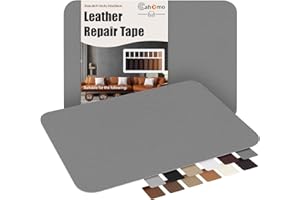 CAHOMO Self-Adhesive Leather Repair Patches,8x11 inch Leather Tape for Couches,Vinyl Repair Kit for Furniture,Drivers Car Seats,Handbags,Jackets Dark Grey
