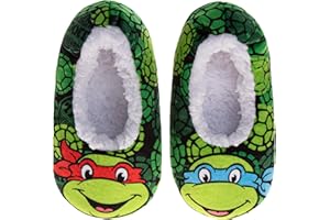 Josmo Slipper Socks for Boys - Plush Soft Cozy SlipOn Sock Slippers with Grip - Cars SpiderMan Paw Patrol TMNT Sonic Toy Story (Sizes: 5-10 Toddlers / 11-12 Little Kids)