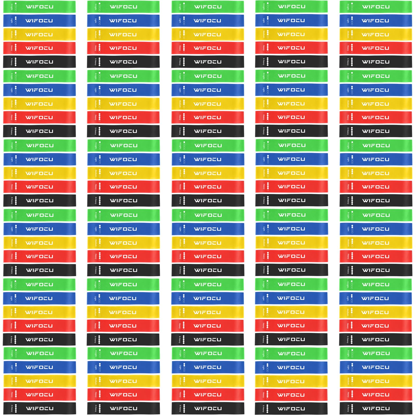 Photo 1 of 150 Pcs Bulk Fitness Resistance Bands Set for Gym Members Sports Class Students Gift, 5 Pieces Each with Storage & Carry Bag, Professional Grade Elastic Bands for Home Outdoor Workout Yoga Pilates