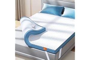 Maxzzz 3 Inch Mattress Topper Full Size Memory Foam Gel Infused Toppers, High Density Firm Full Bed Mattress Topper with Removable Cover, Certipur-Us & Oeko-Tex Certified