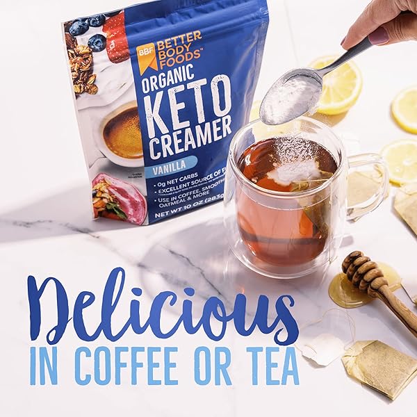 BETTERBODY FOODS ORGANIC KETO CREAMER, VANILLA CREAMER, DAIRY-FREE, GLUTEN-FREE, 10 OZ, WHITE, 1 COUNT