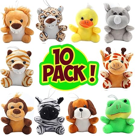 Amazon Co Jp ぬいぐるみ10個セット 小さなぬいぐるみ 高さ4 5インチ ソフトでキュートなサファリアニマル 男の子と女の子の ぬいぐるみキーホルダーとして パーティーの記念品 達成賞 カーニバル賞に Toys